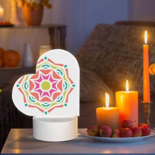 Love Acrylic Night Light, A Colorful Flower Design With A Yellow Center. -Acrylic Night Light Shop c00365f9a77b6acb3c876f55491d9bde12f89b43