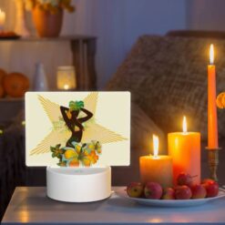 Rectangular Acrylic Night Light, A Woman With A Flower In Her Hair Is Wearing A Bikini. -Acrylic Night Light Shop c01fde46966afc39e8ffdb86aad1475455f529d5
