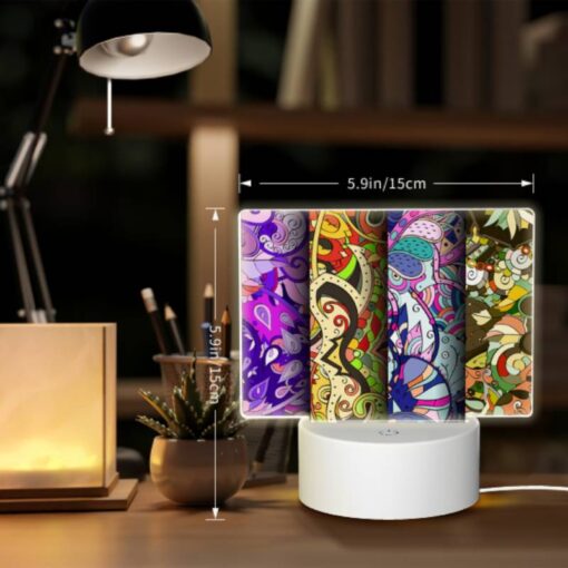 Rectangular Acrylic Night Light, Four Different Colored Designs Of A Leaf. -Acrylic Night Light Shop c0994ea61b97eb200d74c04a4e49f38afeb84fd9