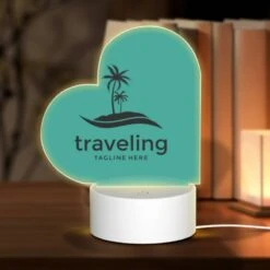Love Acrylic Night Light, A Logo For A Traveling Company.