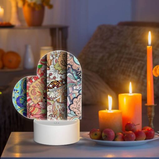 Love Acrylic Night Light, Four Different Colored Paintings Of Flowers. -Acrylic Night Light Shop c12e1dd3766fc180f6ef140f8dab1b99b02e6698