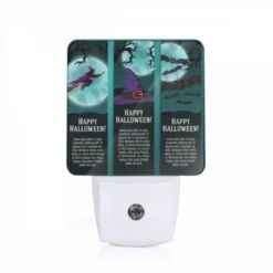 Night Light, Three Posters With The Words "Happy Halloween!" On Them.