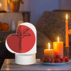 Love Acrylic Night Light, A Red Circle With A Palm Tree In It. -Acrylic Night Light Shop c1f4adca62db3ed29e3c42884345fed04ebd5f94
