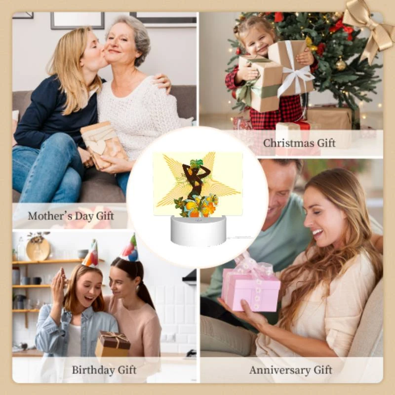 Rectangular Acrylic Night Light, A woman with a flower in her hair is wearing a bikini. Rectangular Acrylic Night Light, A Woman With A Flower In Her Hair Is Wearing A Bikini. -Acrylic Night Light Shop c206ed50ca95fa42bbbddc267506d9f376027c3b