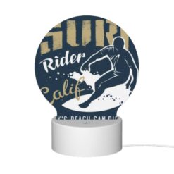 Round Acrylic Night Light, A Surfer Riding A Wave In San Diego. -Acrylic Night Light Shop c27e0047cc553df2acd5693558370a0ea240d46d