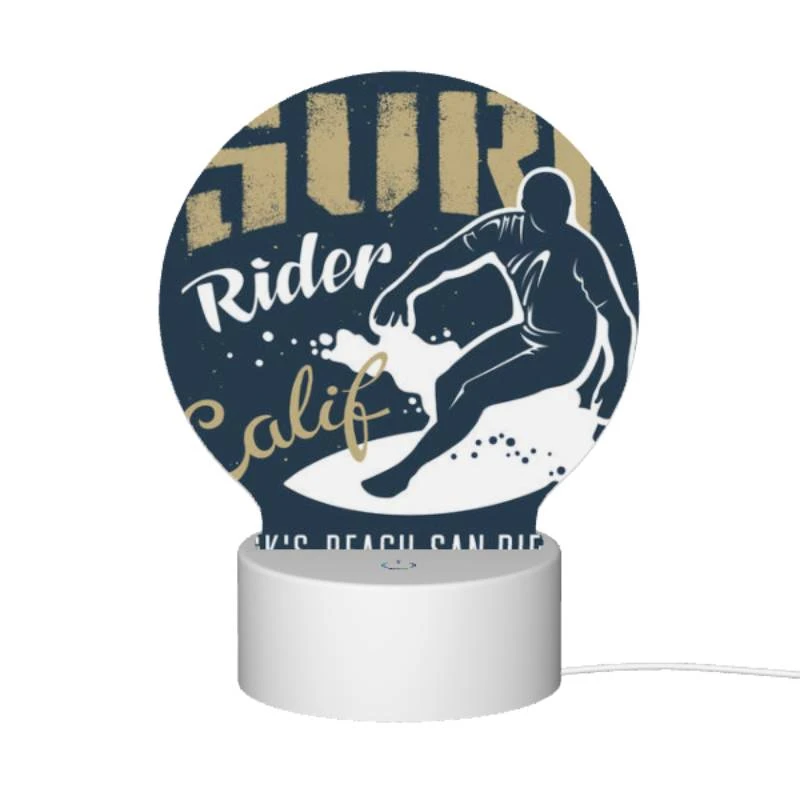 Round Acrylic Night Light, A surfer riding a wave in San Diego. Round Acrylic Night Light, A Surfer Riding A Wave In San Diego. -Acrylic Night Light Shop c27e0047cc553df2acd5693558370a0ea240d46d