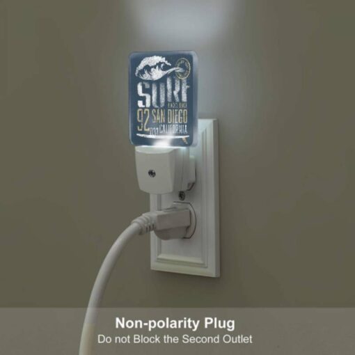 Night Light Set Of 2, A Surfboard With The Words "92 San Diego" Written On It. -Acrylic Night Light Shop c295372bcc39f4d9be3237780ed6c76e5865558c