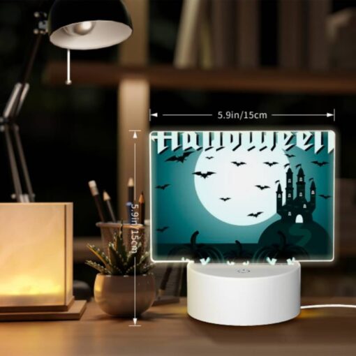 Rectangular Acrylic Night Light, Three Pumpkins With Faces Drawn On Them. -Acrylic Night Light Shop c2cba52eba1e412a8f3dc41ea899a7ca4c3bf430
