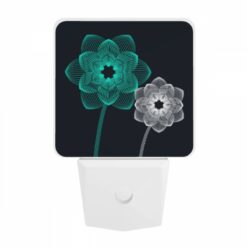 Night Light, Two Blue Flowers With Green Centers. -Acrylic Night Light Shop c347fb2d9ed24a98e369aca34e9c4b54e17c4261