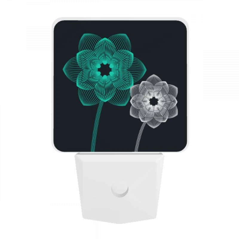 Night Light, Two blue flowers with green centers. Night Light, Two Blue Flowers With Green Centers. -Acrylic Night Light Shop c347fb2d9ed24a98e369aca34e9c4b54e17c4261