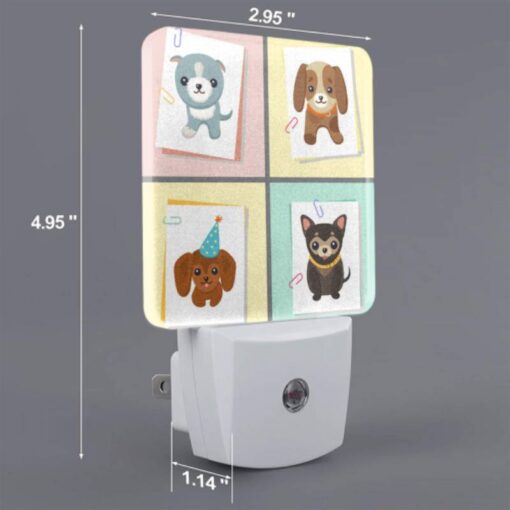 Night Light Set Of 2, Four Different Colored Pictures Of Dogs. -Acrylic Night Light Shop c3e5f1c76dacaae58de7f8b4f053dbae22ac4b61