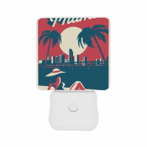 Night Light Set Of 2, A Woman Wearing A Hat Is Sitting On A Beach -Acrylic Night Light Shop c3e81ee690a71e6e6ac77c97a17101056ac77c72