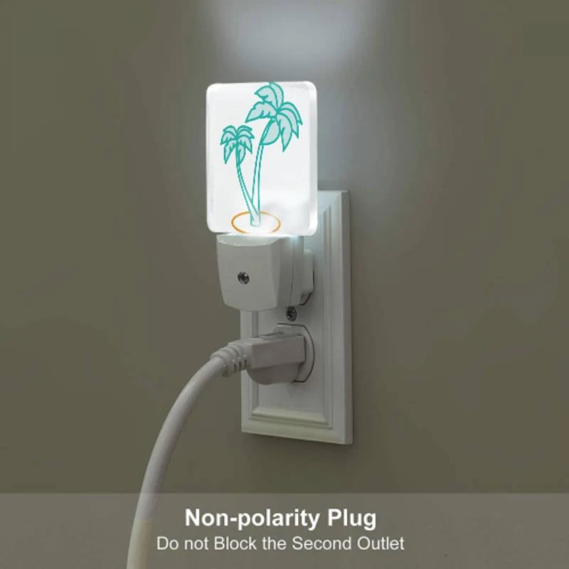 Night Light Set of 2, A green and blue palm tree with a blue trunk. Night Light Set Of 2, A Green And Blue Palm Tree With A Blue Trunk. -Acrylic Night Light Shop c3fe78d572980d44f34351decadcc18293183c69