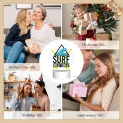 Round Acrylic Night Light, A Logo For Surf West Coast. 7 Round Acrylic Night Light, A Logo For Surf West Coast. -Acrylic Night Light Shop c419cde26ed029cba52ca496d07d74c1f69cf060