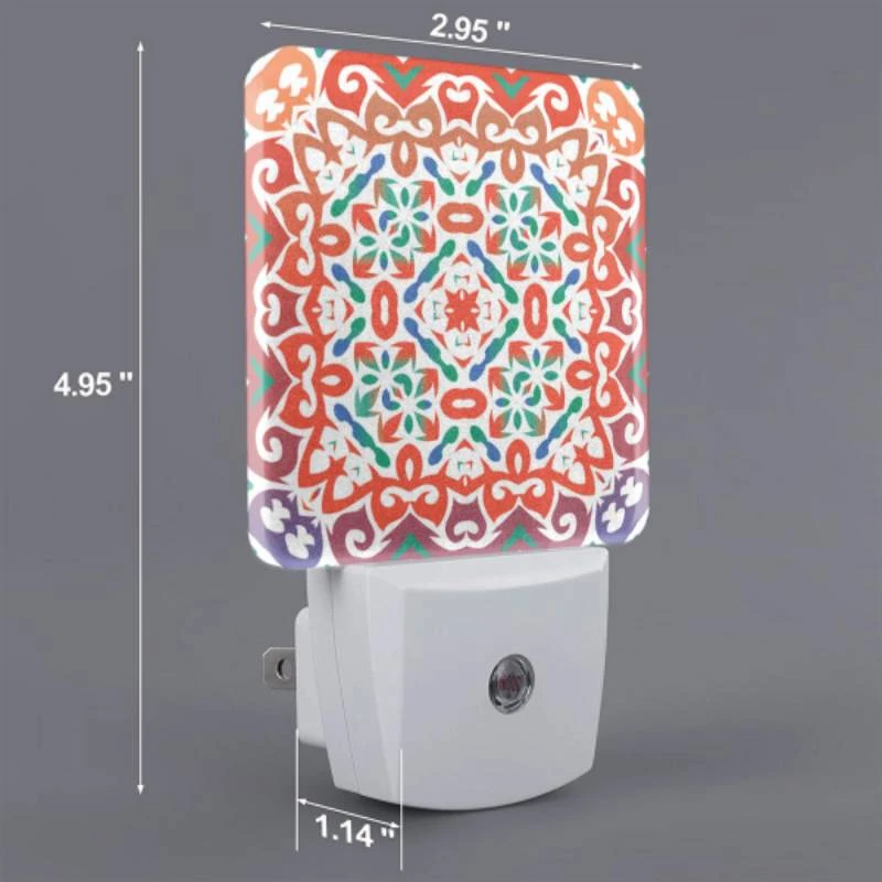 Night Light Set of 2, A colorful and intricate design on a piece of fabric. Night Light Set Of 2, A Colorful And Intricate Design On A Piece Of Fabric. -Acrylic Night Light Shop c42241be0fc67cb579a6af752037061caf75cc5a