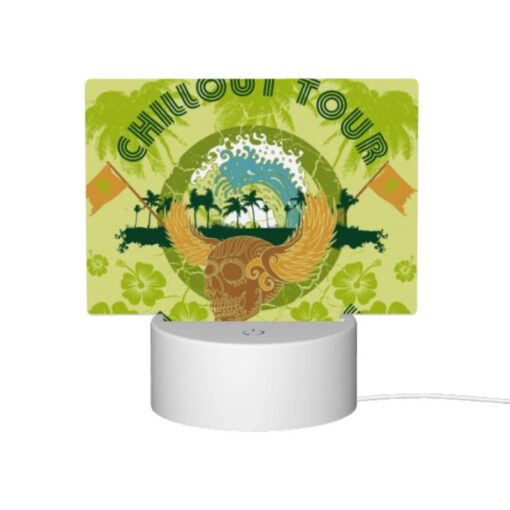 Rectangular Acrylic Night Light, A Colorful Advertisement For A Beachside Tour. -Acrylic Night Light Shop c46cd165e1c3928aec149be93d6214915b31471a