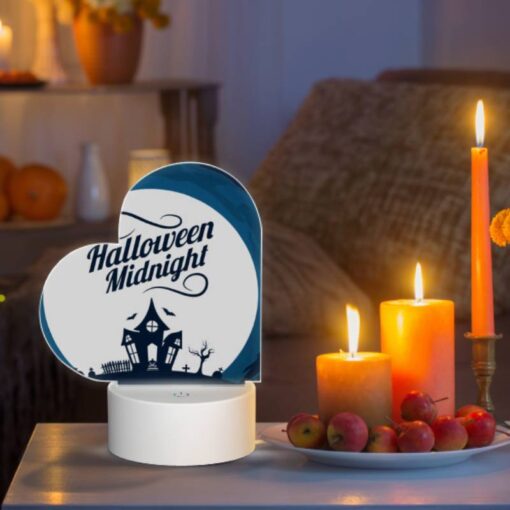 Love Acrylic Night Light, A Halloween Midnight Poster With A Haunted House And A Full Moon. -Acrylic Night Light Shop c48fa1201b7b531226119592283d0de18d9791d1
