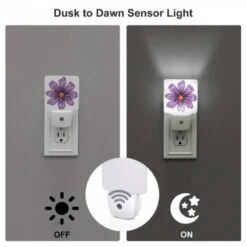 Night Light Set Of 2, A Purple Flower With An Orange Center. -Acrylic Night Light Shop c4a930047fd9367fb2a2e8c1318a97f6c384dc2b