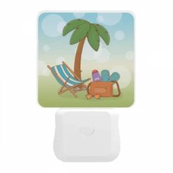 Night Light, A Colorful Beach Scene With A Chair -Acrylic Night Light Shop c4ef658138c1f9205f990d00047b3cf9567b7477