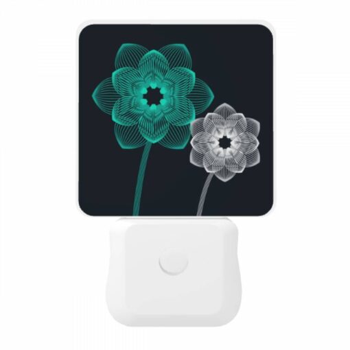 Night Light, Two Blue Flowers With Green Centers. -Acrylic Night Light Shop c4fc2c0e1578df06fe9f6fe684ed8dec00c6110e