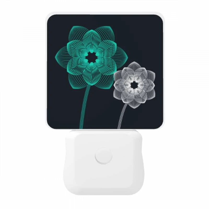 Night Light, Two blue flowers with green centers. Night Light, Two Blue Flowers With Green Centers. -Acrylic Night Light Shop c4fc2c0e1578df06fe9f6fe684ed8dec00c6110e