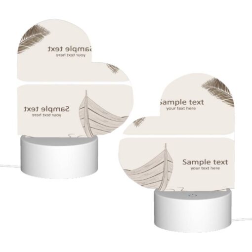 Love Acrylic Night Light, A Boat Is Shown In Two Different Ways -Acrylic Night Light Shop c555a8c1a50d1f684baf52addcf954916447a751