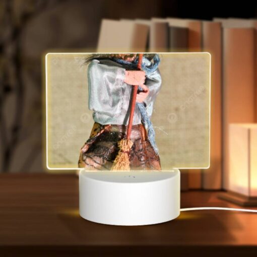 Rectangular Acrylic Night Light, A Doll With A Broom In Its Hand. -Acrylic Night Light Shop c56a1a9a667c44e4b6a02bf00dfbf59e3015cddc
