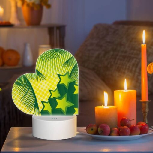 Love Acrylic Night Light, A Green Star Is Surrounded By Other Green Stars. -Acrylic Night Light Shop c61101ad6b8d276554b190122f38aee77202cf87