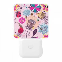 Night Light, A Colorful Floral Pattern With Pink -Acrylic Night Light Shop c655f918150b775458c95ee9c6bff31ee2b78f01