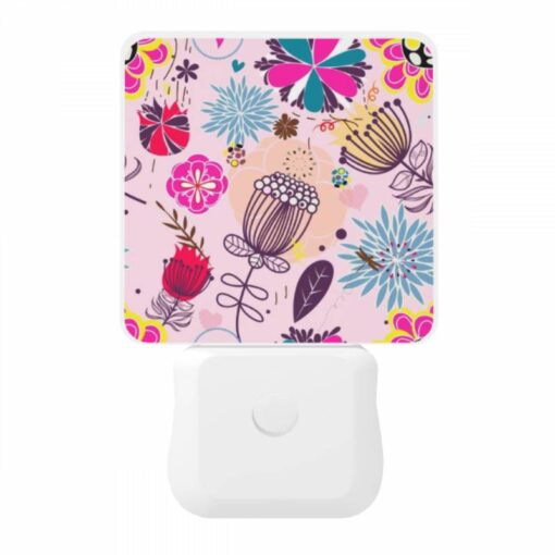 Night Light, A Colorful Floral Pattern With Pink -Acrylic Night Light Shop c655f918150b775458c95ee9c6bff31ee2b78f01