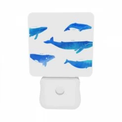 Night Light Set Of 2, A Collection Of Blue Whale Illustrations. -Acrylic Night Light Shop c669f00577ddd664abb9588b37ea1f24320ff544