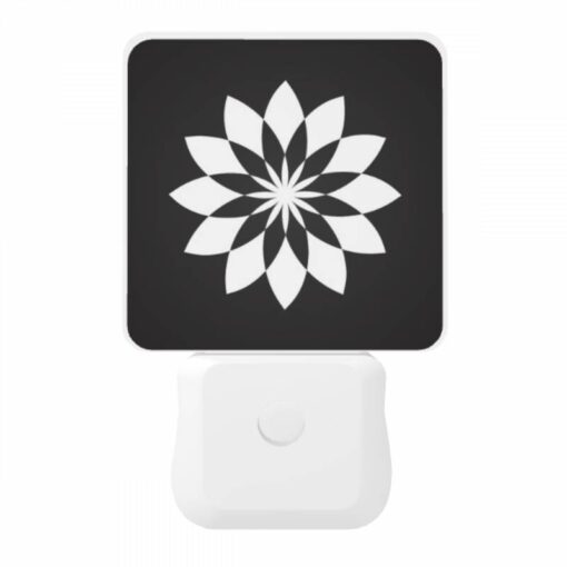 Night Light, A Black And White Flower Design. -Acrylic Night Light Shop c6a98511570bc04fe599e4c32ca9865e1142fe07