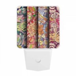 Night Light, Four Colorful And Intricate Designs Are Displayed Side By Side. -Acrylic Night Light Shop c6b324e8a8157dd137f813d8d77e98e731b4f4e7