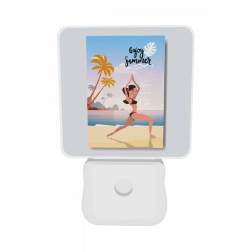 Night Light Set Of 2, A Woman Is Doing A Yoga Pose On A Beach. -Acrylic Night Light Shop c6c66a634b17a5946a8f4be376f138828b928684