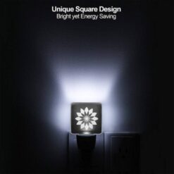 Night Light Set Of 2, A Black And White Flower Design. -Acrylic Night Light Shop c82632df2558bb24fa19793e2d775d653d571720