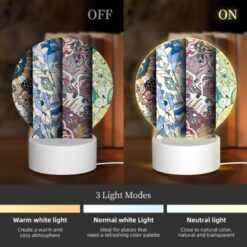 Round Acrylic Night Light, Four Different Colored Designs Of A Flower. -Acrylic Night Light Shop c8362128057a1f1def60165ece6863a7c3d9bf2f