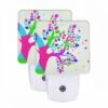 Night Light Set Of 2, A Tree With Purple