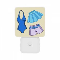 Night Light Set Of 2, A Blue And Purple Bathing Suit With A Blue Skirt And A Blue Top. -Acrylic Night Light Shop c8dc79a29c0a9c1a392a04de1010fb9440b1e603