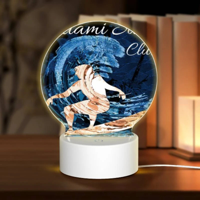 Round Acrylic Night Light, A surfer is riding a wave on a surfboard. Round Acrylic Night Light, A Surfer Is Riding A Wave On A Surfboard. -Acrylic Night Light Shop c8dfe410daba551b2e9f19e6c8f7fe2adefecc4e