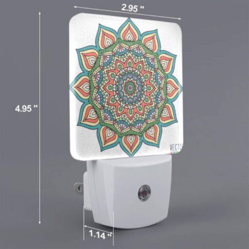 Night Light, A Colorful Flower Design With A Yellow Center. -Acrylic Night Light Shop c920805fcbc2239200cc1b0dcc8abe6f2915cfbb