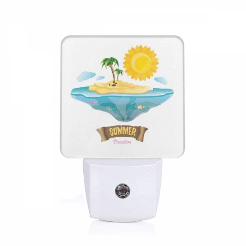 Night Light, A cartoon of a tropical island with a sun and palm trees. Night Light, A Cartoon Of A Tropical Island With A Sun And Palm Trees. -Acrylic Night Light Shop c928e2b810c77e9a1ed2e7108d34e78de9f4f186