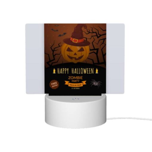 Rectangular Acrylic Night Light, A Poster Advertising A Halloween Party With A Zombie Theme. -Acrylic Night Light Shop c9c4ce0f5127f9ba753b8b15291bb4c6319c882b