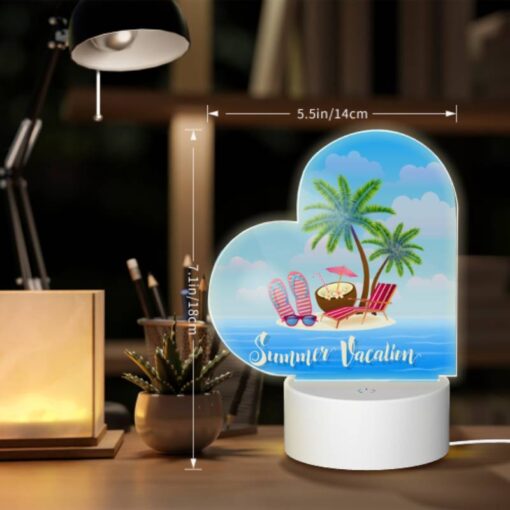 Love Acrylic Night Light, A Cartoon Of A Beach With A Palm Tree -Acrylic Night Light Shop c9cb73ddb59388d4e725badd50a005732c561b20