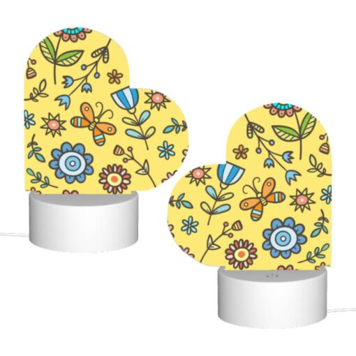 Love Acrylic Night Light, A Colorful Flower Pattern With Yellow Background. -Acrylic Night Light Shop c9d03bd5ee45ee2fdd8777cb40c5b0d205dd8e1f