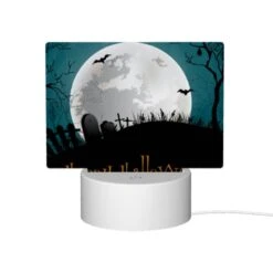 Rectangular Acrylic Night Light, A Halloween Scene With A Moon -Acrylic Night Light Shop c9decca155038a45738556c77cf3b2067d099f2b