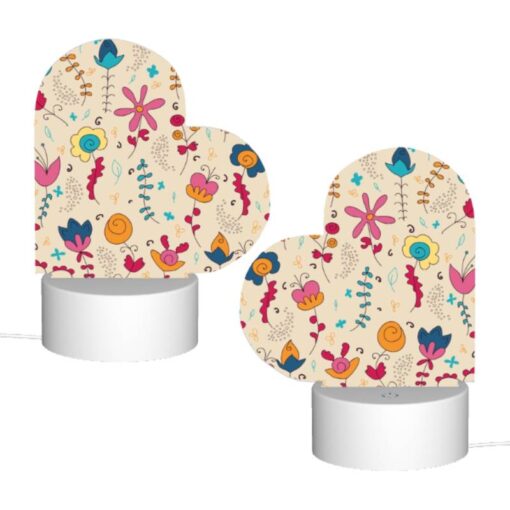 Love Acrylic Night Light, A Colorful Floral Pattern With A Variety Of Flowers And Leaves. -Acrylic Night Light Shop ca02ab0347135c16964302ac4a73f82bd8e57958