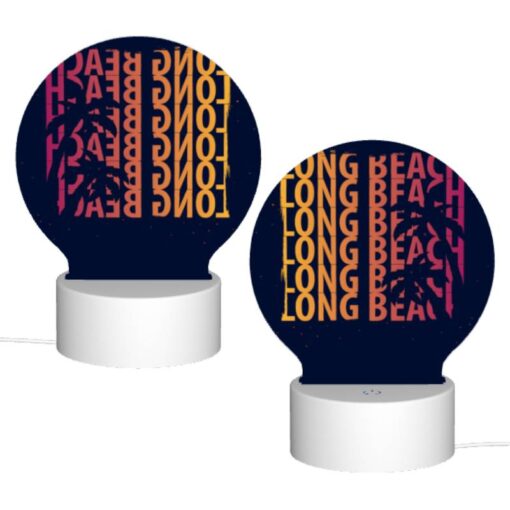 Round Acrylic Night Light, A Colorful Poster Advertising Summer Adventures. -Acrylic Night Light Shop cb70a7b50bba4b79b1e14addb9d068f46cfb535b