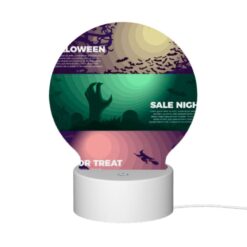 Round Acrylic Night Light, A Colorful Poster With Halloween -Acrylic Night Light Shop cbd83f77a0ad0c77b4bc1374f7fe5e1b770a5f19
