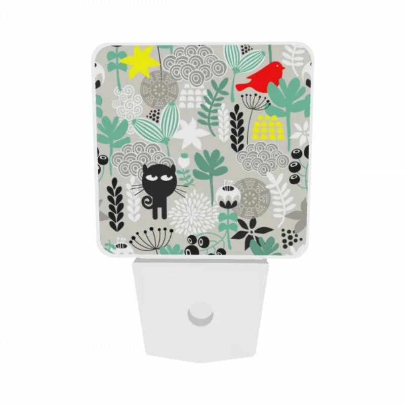 Night Light Set of 2, A black cat with a yellow bird on its head. Night Light Set Of 2, A Black Cat With A Yellow Bird On Its Head. -Acrylic Night Light Shop cc00b08454b252132ed9805e6ae4a21f70c80576