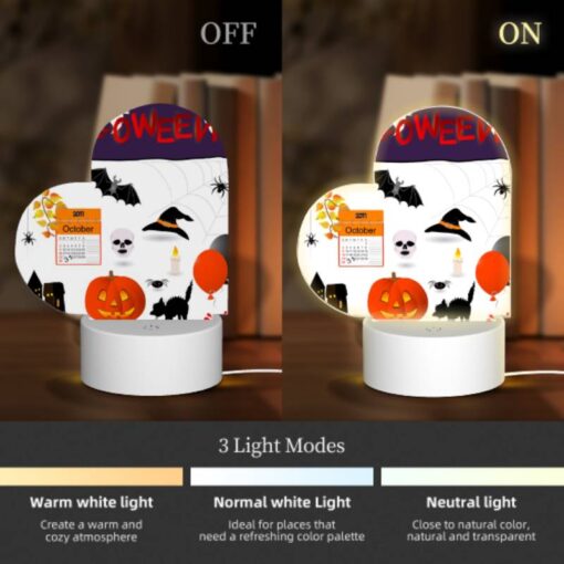 Love Acrylic Night Light, A Calendar With A Halloween Theme. -Acrylic Night Light Shop ccadb2f18db939a5efb01cac082e722d4d19368c